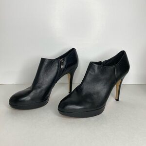 Vince Camuto Black Leather Stiletto Booties